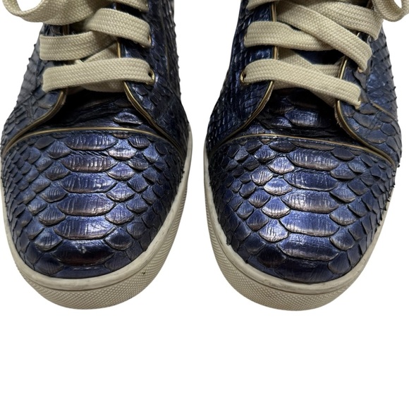 Christian Louboutin Blue Snakeskin Athletic Shoes main image 9